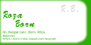 roza born business card